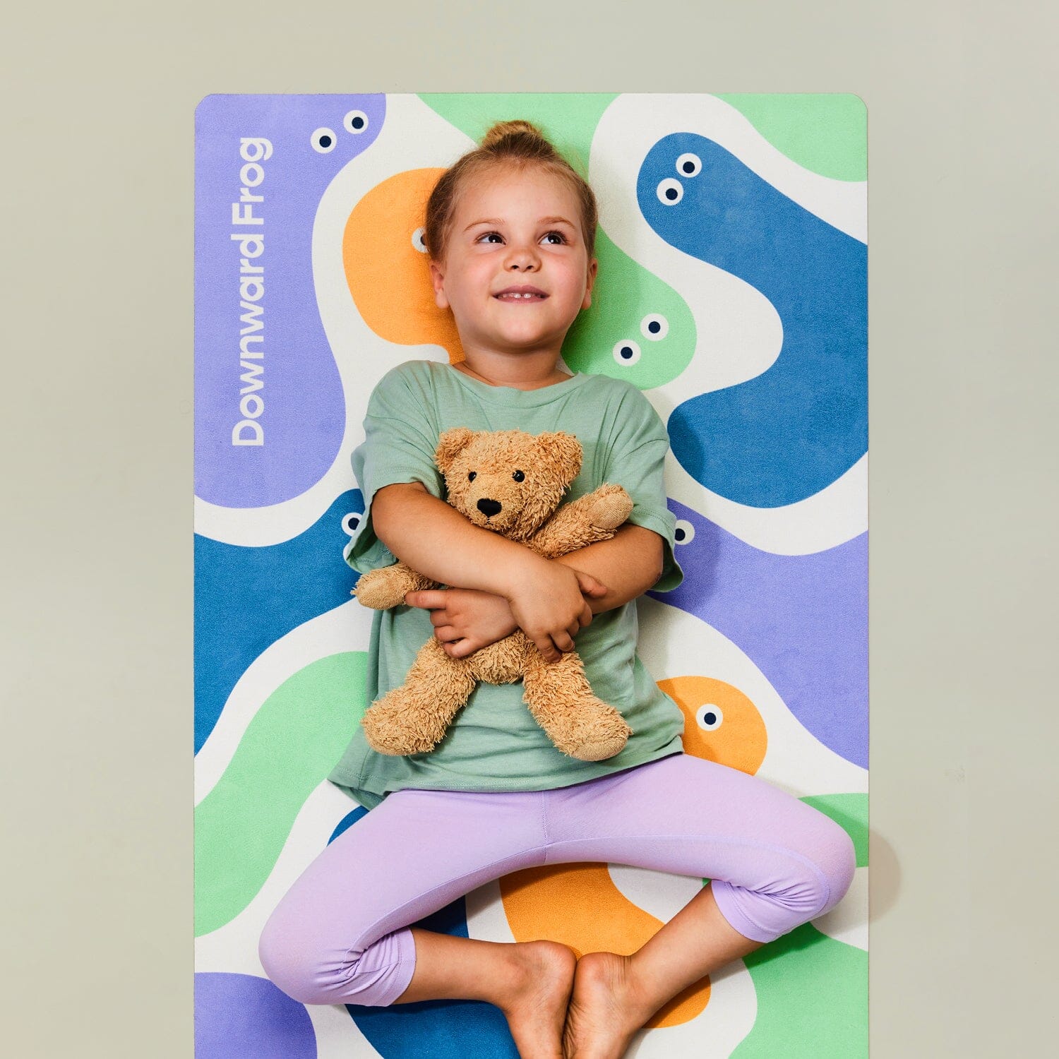 tree rubber yoga mat Colourful Eco-friendly yoga mat for kids | Natural tree rubber Printed child's yoga mat | Patterned exercise mat for children – Downward Frog
