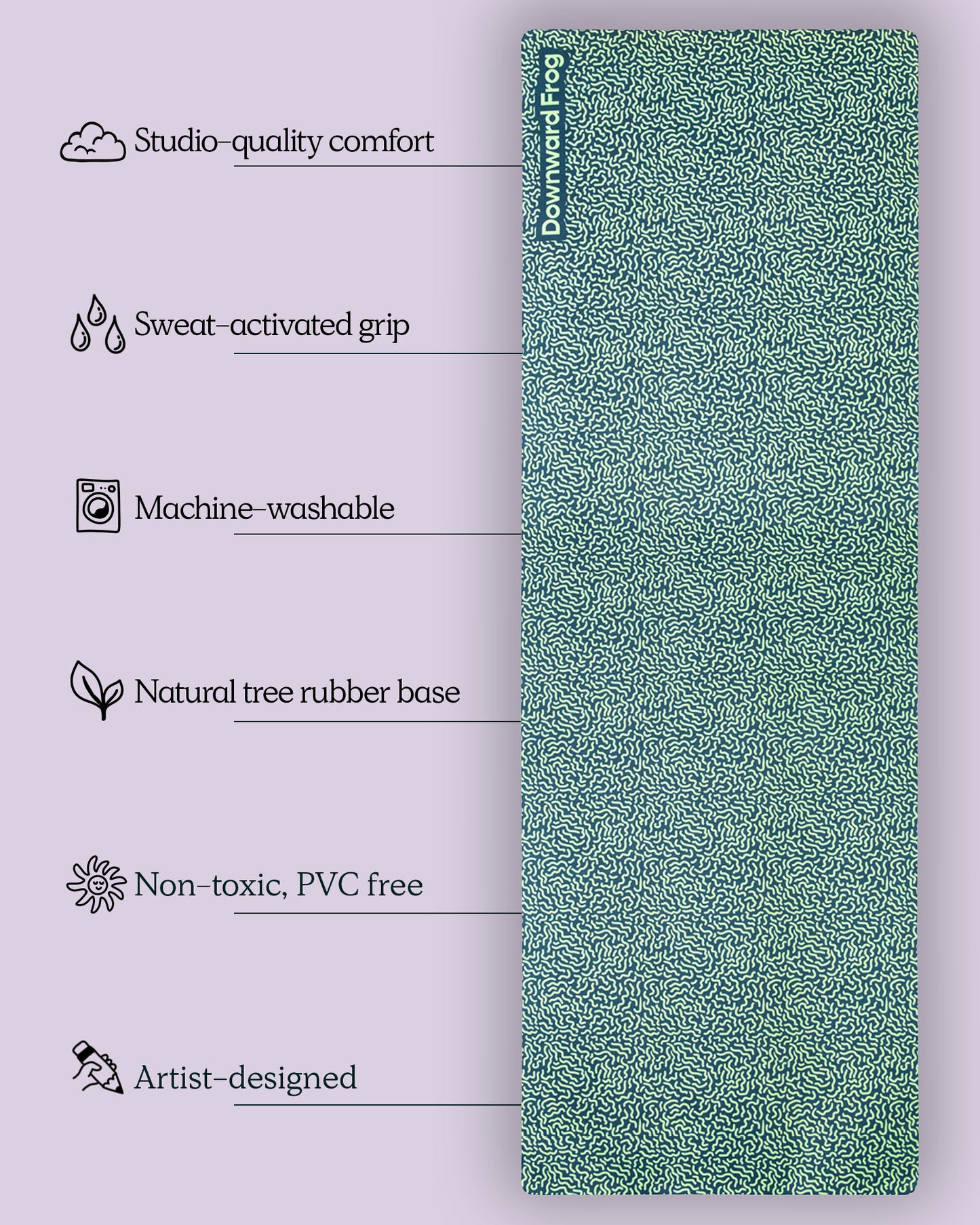 Whirly: Patterned Yoga Mat - 4mm