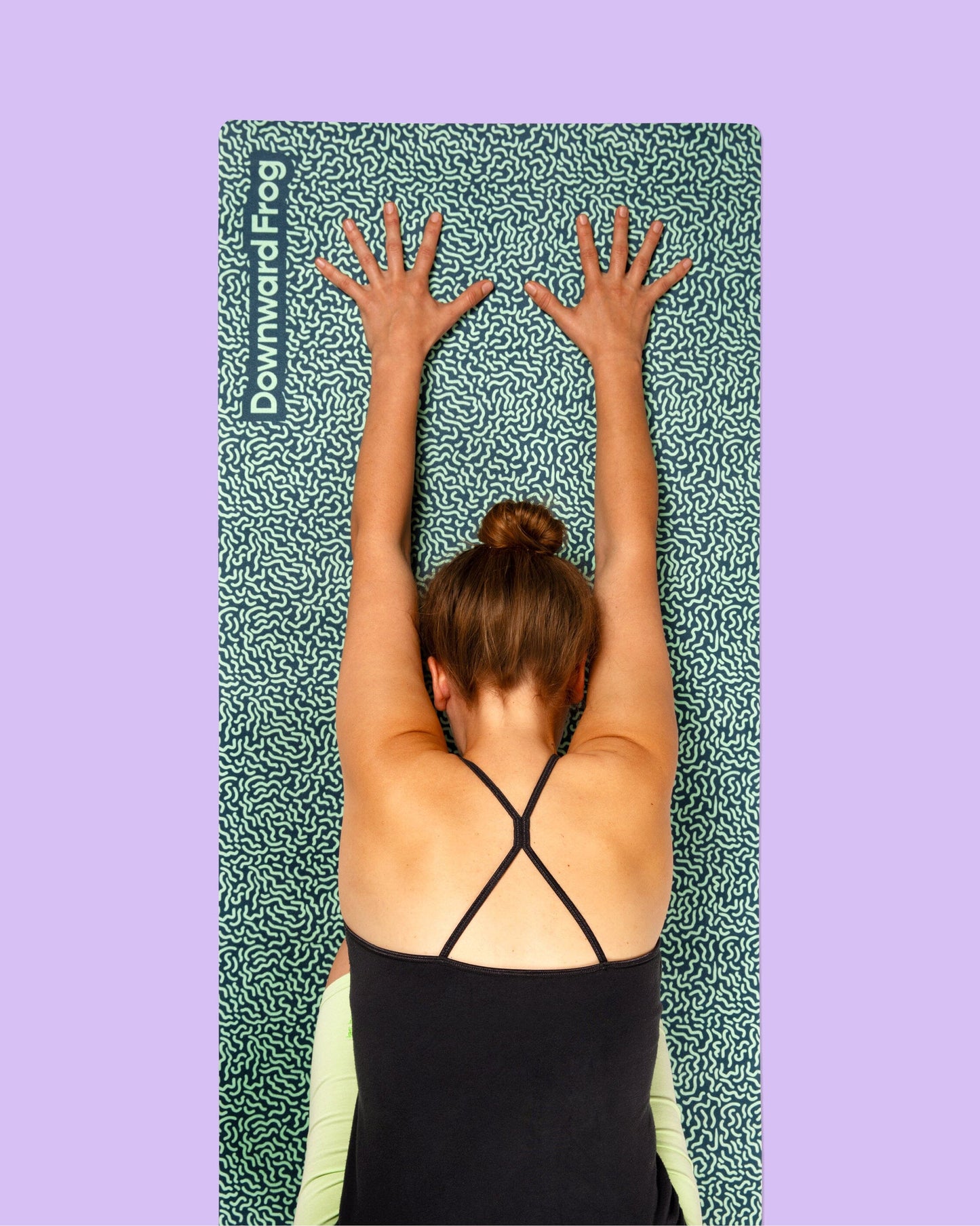 Whirly: Travel Mat Travel Yoga Mat Downward-Frog 